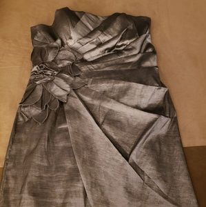 Gray strapless beautiful dress